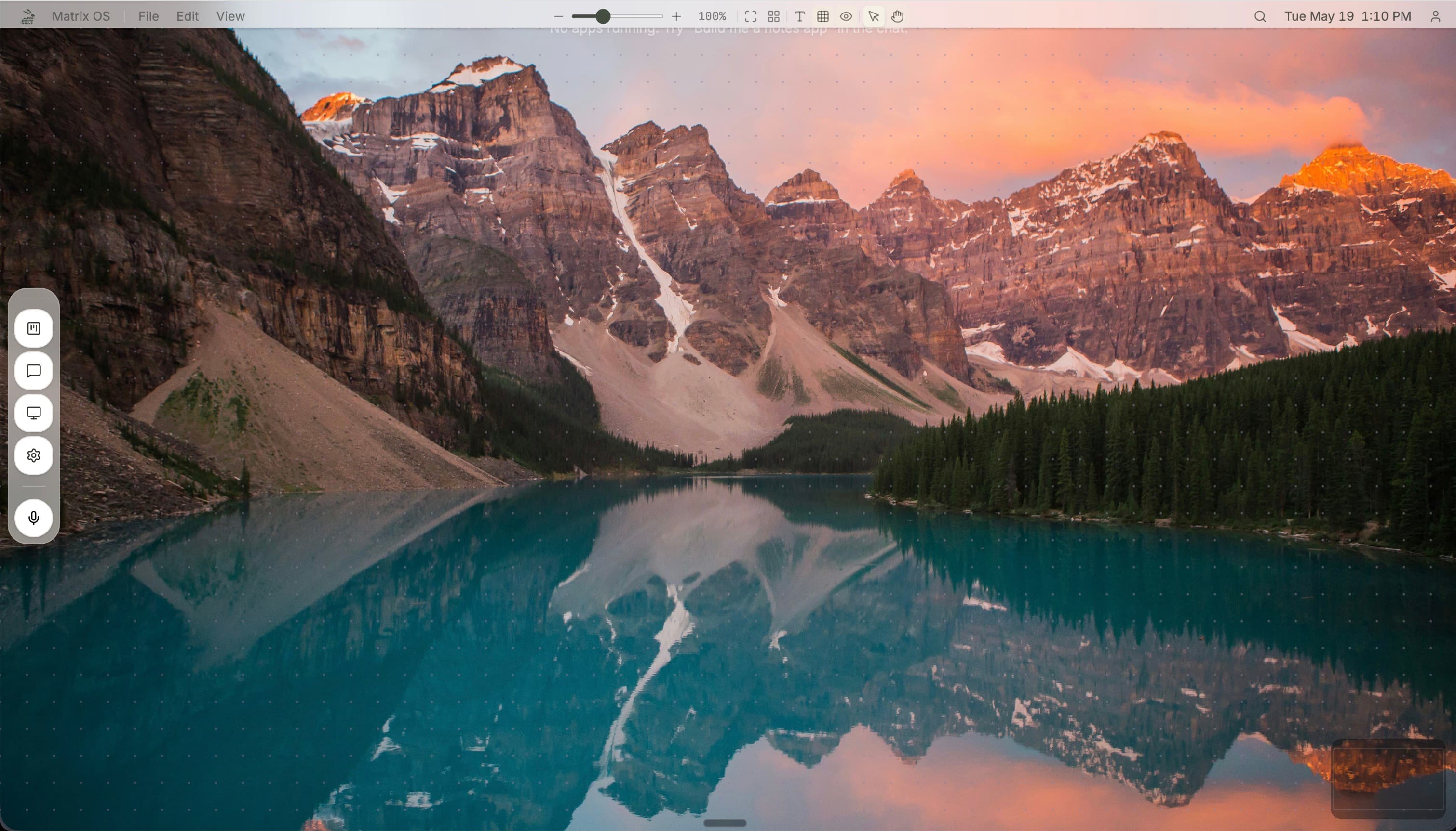 Matrix OS desktop interface